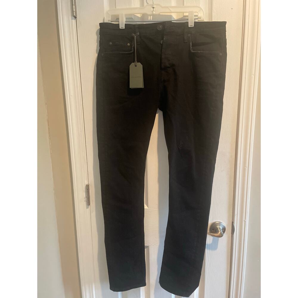 All Saints Cigarette Skinny Fit Jean, Jet Black, A62